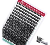 FADVAN Cluster Eyelash Extensions 280 Pieces Curl D Eyelashes Individual False Eyelashes Professional Natural Bouquet Cluster Eyelashes for DIY (100D-0.07D, Blend 8-16mm)