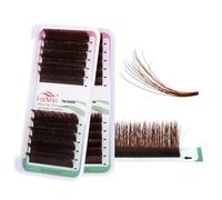 FADVAN Easy Fan Lashes Self Fanning Volume Russian Eyelash Extensions 0.05 D Curl Mixed 8-13mm Automatic Blooming Volume Easy Fan Lashes(0.05-D-813)