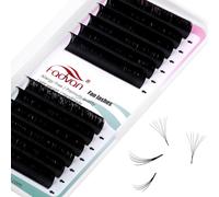 FADVAN Easy Fan Lashes Self Fanning Volume Russian Eyelash Extensions 0.05D Curl 14mm Automatic Blooming Volume Easy Fan Lashes(0.05-D-14)