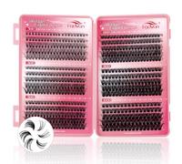 FADVAN Individual Eyelashes 30D+40D+50D+60D+80D+100D DIY Eye Lashes Fluffy Russian Eyelashes Extensions D Curl Strip Eye Lashes Clusters (8-16mm Mix)