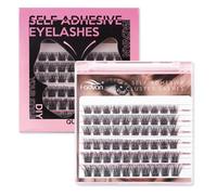 FADVAN Self-Adhesive Eyelashes, Natural Pre Glued Lash Clusters,DIY Eyelash Extensions, Cluster Eyelashes, Pre-Lucked Eyelashe, Easy to Apply Eyelash Extension, No Glue RequiredNo Damage (C09)
