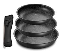 Fadware 4 Piece Frying Pan Set with Detachable Handle, Nonstick Cookware Set