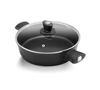 Fadware Frying Pan Induction with Lid, Sauté Pan, Serving Pan with High Rim, Cooking Pot 28 cm / 3.8 L with Anti-Scalding Handles, Non-Stick Coating, for Frying, Stirring and Stewing