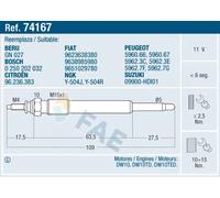FAE 74167 Glow Plug for CITRO?N,FIAT,LANCIA,PEUGEOT,SUZUKI