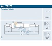 FAE 74173 Glow Plug for FORD,KIA,MAZDA,SUZUKI