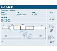 GLOW PLUG FOR HYUNDAI KIA FAE 74209