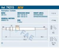 FAE 74215 Glow plug