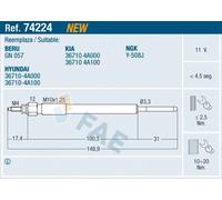FAE 74224 Glow plug