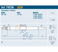 FAE 74236 Glow plug
