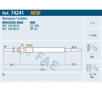 FAE 74241 Glow plug