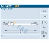 GLOW PLUG FOR VOLVO C30 C70 S40 S60 FAE 74262