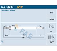 FAE 74267 Glow Plug for HONDA