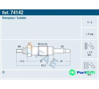 FAE GLOW PLUG 74142 FOR ALFA ROMEO FORD