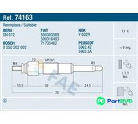 FAE GLOW PLUG 74163