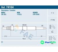 FAE GLOW PLUG 74164 FOR LAND ROVER