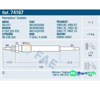 FAE GLOW PLUG 74167 FOR CITROËN PEUGEOT