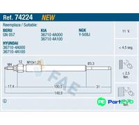 FAE GLOW PLUG 74224 FOR KIA