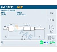 FAE GLOW PLUG 74231 FOR MAZDA
