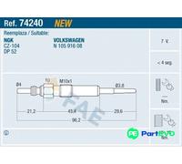 FAE GLOW PLUG 74240 FOR AUDI SEAT SKODA VW