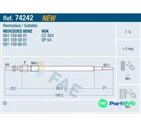 FAE GLOW PLUG 74242 FOR MERCEDES-BENZ