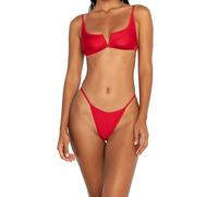 FAE Women's Gypsy TOP Hibiscus, Medium Bikini, Red, M