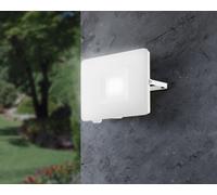 EGLO Faedo 3 LED Outdoor Spotlight, 1-Bulb Outdoor Light, Wall Spotlight Made of Aluminium, Colour: White, Glass: Clear, 30 Watt, IP65
