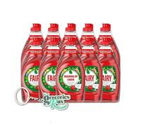 Fäiry Washing Up Liquid Pomegranate & Grapefruit 320ml (Pack of 10) | Dishes Grease Cleaner | Exceptional Cleaning Power | Includes GroceriesRus Keyring