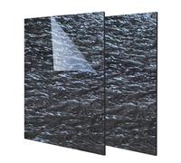FaeliKnise 2 Pack12x8 Inch Pearl Cast Acrylic Sheets for CO2 Laser Cutting and Engraving Patterned Acrylic Plastic Sheets 1/8 Thick for DIY Crafts, Home Decor, Art Design (2, Black, 12x8 Inch)