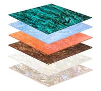 FaeliKnise Pearl Glitter Cast Acrylic Sheet 1/8 for Laser Cutting 12x8 Inch Sparkly Water Stream Pattern Colored Acrylic Sheets for Laser Engraving,Crafts,DIY Projects (6, Assorted, 12x8 Inch)