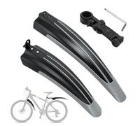 FAELNK Bicycle Mudguard Set Universal Mudguards Bicycle 20-26 Inch Road Bike Front Rear Bicycle Mudguard for Mountain Bike MTB City Trekking Bicycle Splash Water & Dirt Protection (Grey)