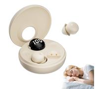 FAELUNE Sleep Earbuds for Side Sleepers, Mini Invisible Wireless Bluetooth 5.4 Micro Sleep Headphones, Hidden Earbuds for Small Ears Sleeping, Flight, Travel,Work, Exercise(Beige)