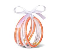FAERLIIRY Crystal Jelly Bangles Bracelets Game Day Bracelets for Women Bamboo Filled Jelly Rhinestone Silicone Bracelet Stacking Football Bracelets Game Day Jewelry Accessories Sports Fan Gifts, L