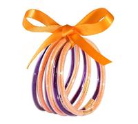 FAERLIIRY Crystal Jelly Bangles Bracelets Game Day Bracelets for Women Bamboo Filled Jelly Rhinestone Silicone Bracelet Stacking Football Bracelets Game Day Jewelry Accessories Sports Fan Gifts, L