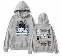 FAEWARE Luke Combs Tour Hoodie Pullover Sweatshirt Unisex Long Sleeved Hip Hop Oversized Jacket Spring/Autumn Casual Wear-Grey||l