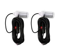 Faeymth 2 Pieces 12V LED Green Submersible Underwater Fishing Light Crappie Squid Fishing Light