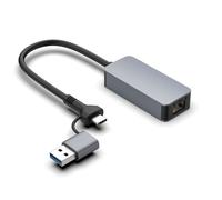 Faeymth 2500Mbps Universal Network Card Adapter with USB C Type C Ethernet to RJ45 Cable, 2.5G USB 3.0 Converter, S25 AC LAN Card