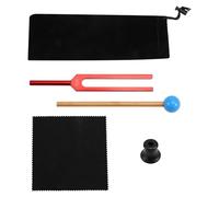 Faeymth 432Hz Dipason with Hammer for Healing Sound Therapy and Yoga, Red Aluminum Alloy Fingerboard