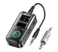 Faeymth Bluetooth 5.4 Transmitter Receiver Wireless Aux Bluetooth Adapter for TV/Airplane/Car/HiFi/Speaker with Audio Adapter