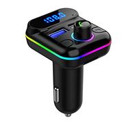 Faeymth Car Hands-Free M33 Bluetooth-Compaitable 5.0 FM Transmitter Car FM Transmitter In-Vehicle Receiver Dual USB Charger Kit MP3 Modulator Player Disk Player