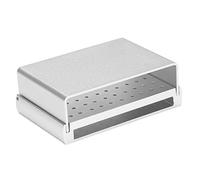 Faeymth Disinfection Box 58-Hole Aluminum Alloy Dental Bur Box High and Low Speed Mobile Grinding Box Bur Holder Bur Box-B