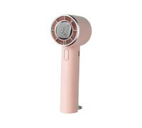 Faeymth Ice Compress Pink Fan, Handheld USB Mini Cold Fan, 5-Speeds Wind Adjustable with Hook, Perfect for Outdoor
