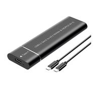 Faeymth M.2 NVMe Tool-Free SSD Enclosure Adapter USB 3.2 Gen2 20Gbps NVMe External to USB M-Key/B+M Key Black
