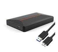 Faeymth Mobile Hard Drive Enclosure USB3.0 SATA2.5 Inch Tape for Laptop External Hard Drive for/Os/Linux Black