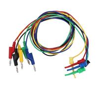 Faeymth Test Lead Kit with 4mm Test Hook Clip to Stackable Banana Connector Multimeter Line Cable for Electrical Testing