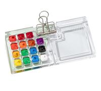 Faeymth Travel Paint Pack, Mini Acrylic Travel Paint, Mini Travel Paint with Folder Clips,B