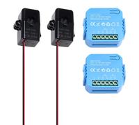 Faeymth Tuya Smart Life 2 x Energy Meters, Bi-Directional Energy Consumption Monitor, App Control Compatible