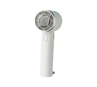 Faeymth USB Mini Handheld Turbo Ice Fan with Hook, 5-Speed Wind Adjustable, Ice Compress Functionality, White