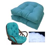 FAFAKO 2 X Reversible Indoor And Outdoor Chair Cushions 48x 48cm, Chair Cushions Seat Cushions Deckchairs Patio Terrace Outdoor Cushion Pads chair cushion(Blue 1)