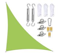 FAFAKO 4x4x5.7m UV Sun Sail Triangle Water Permeable - Sun Protection Balcony Triangular - Patio Roof Privacy Screen Garden Sunroof Pool Caravan Sun Protection Egg Chair Cover(Vert,4x4x5.7m)