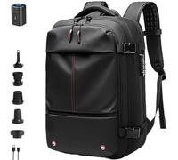 FAFAKO Backpack, Vacuum Backpacks Travel, Backpacks, Waterproof & Anti-theft 60L Compression Travel Back Pack(Noir,Air Pump)